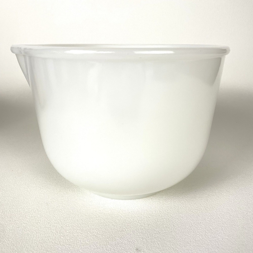 Vintage Glasbake Sunbeam White Milk Glass Mixing Bowl 20CJ Retro Farmhouse